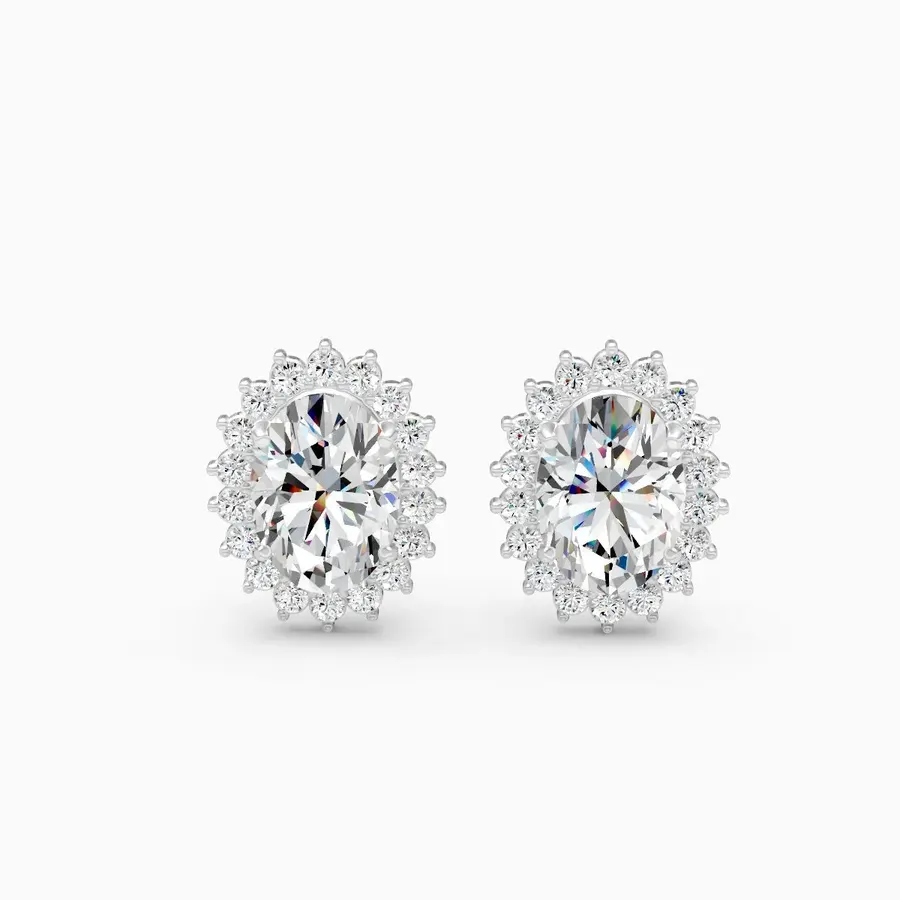 Firn Cluster Stud Earrings, 4.5 ct