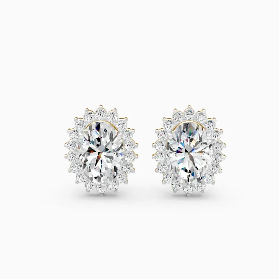 Firn Cluster Stud Earrings, 4.5 ct