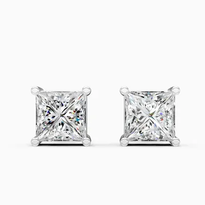 Firn Solitaire Stud Earrings, 3 ct