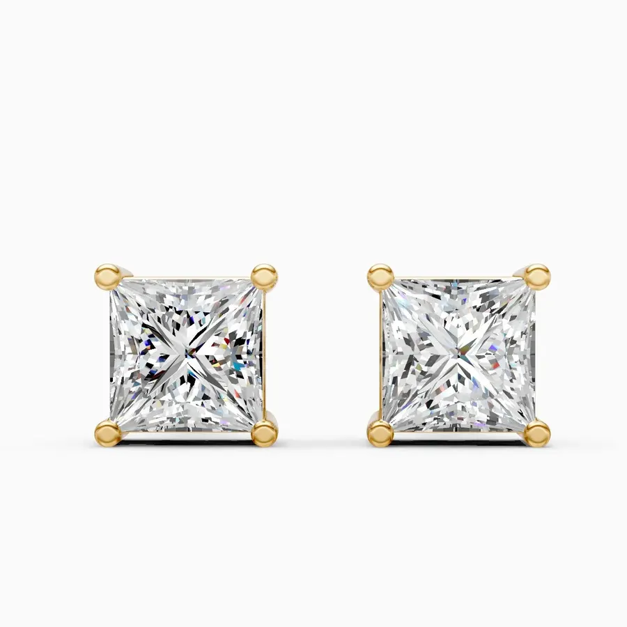 Firn Solitaire Stud Earrings, 3 ct