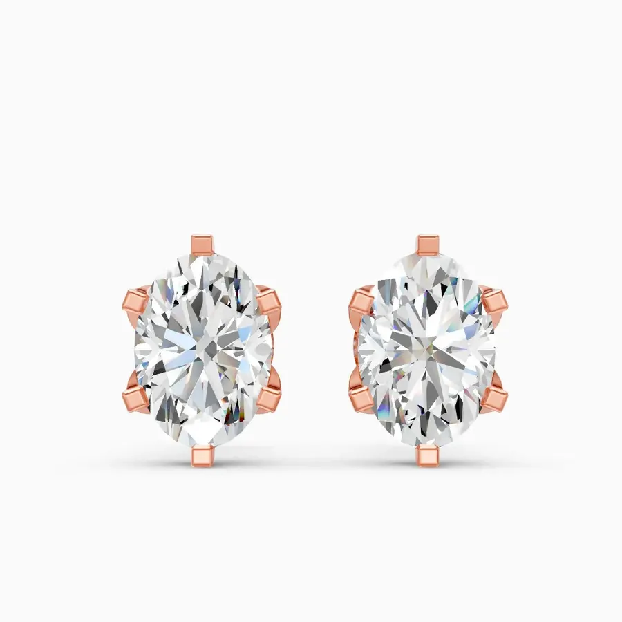 Firn Solitaire Stud Earrings, 1.06 ct