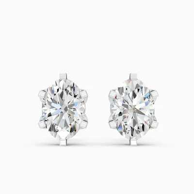Firn Solitaire Stud Earrings, 1.06 ct