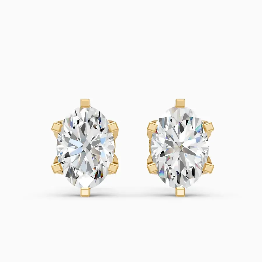 Firn Solitaire Stud Earrings, 1.06 ct