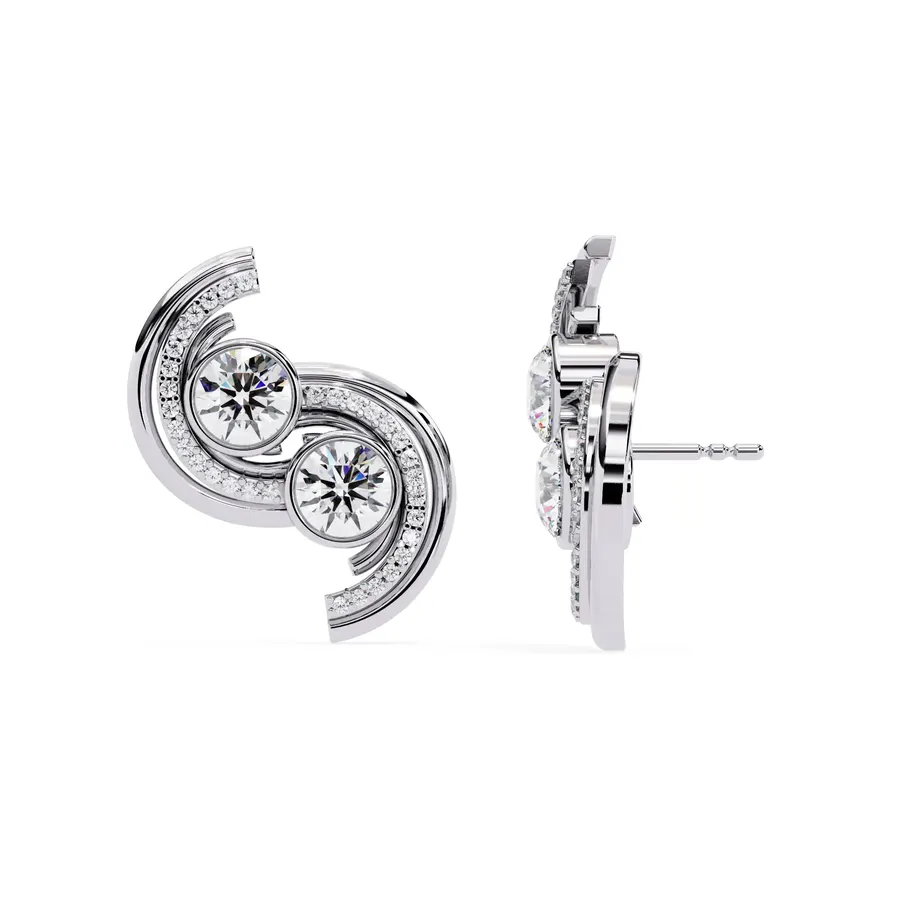 Drift Round Stud Earrings