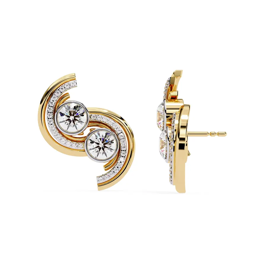 Drift Round Stud Earrings