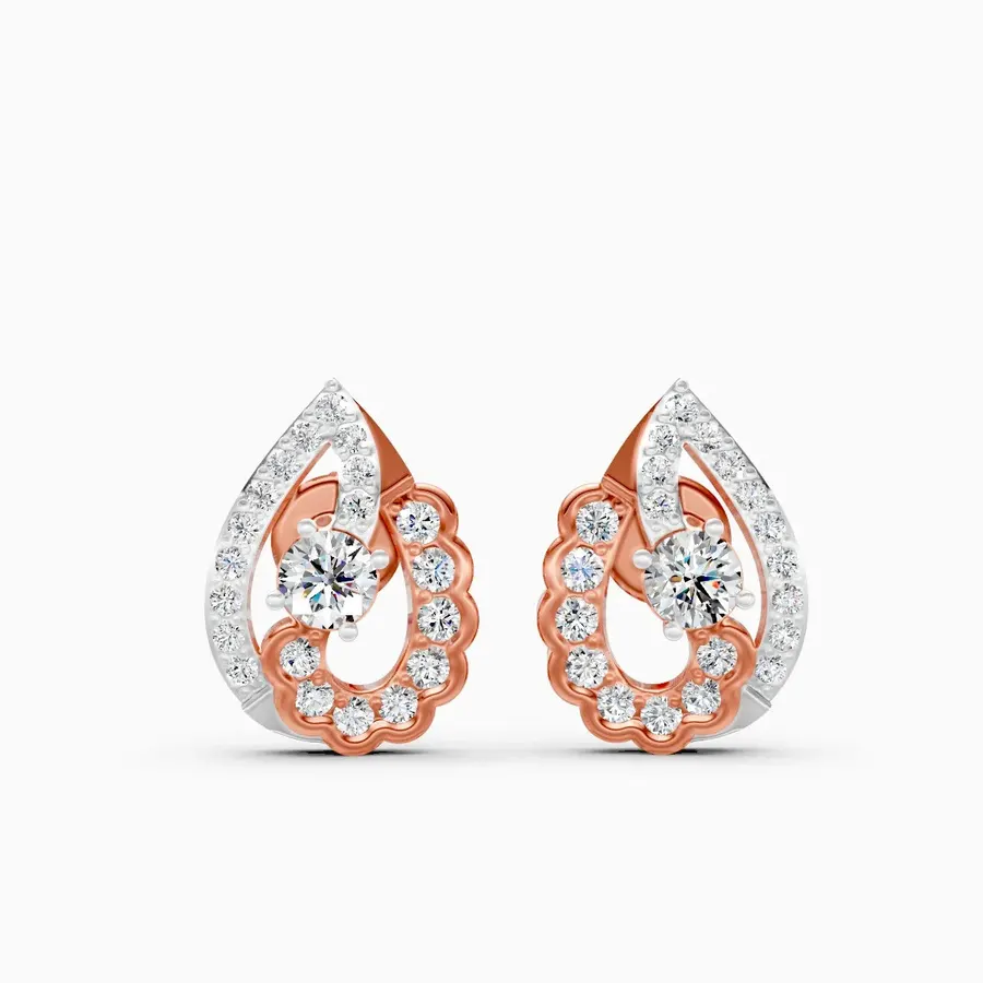 Firn Cluster Stud Earrings, 1.1 ct