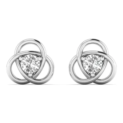 Firn Round Three-Prong Stud Earrings, 1.08 ct
