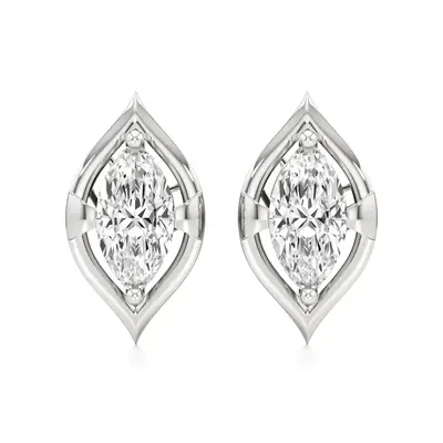 Firn Marquise Solitaire Stud Earrings, 1 ct
