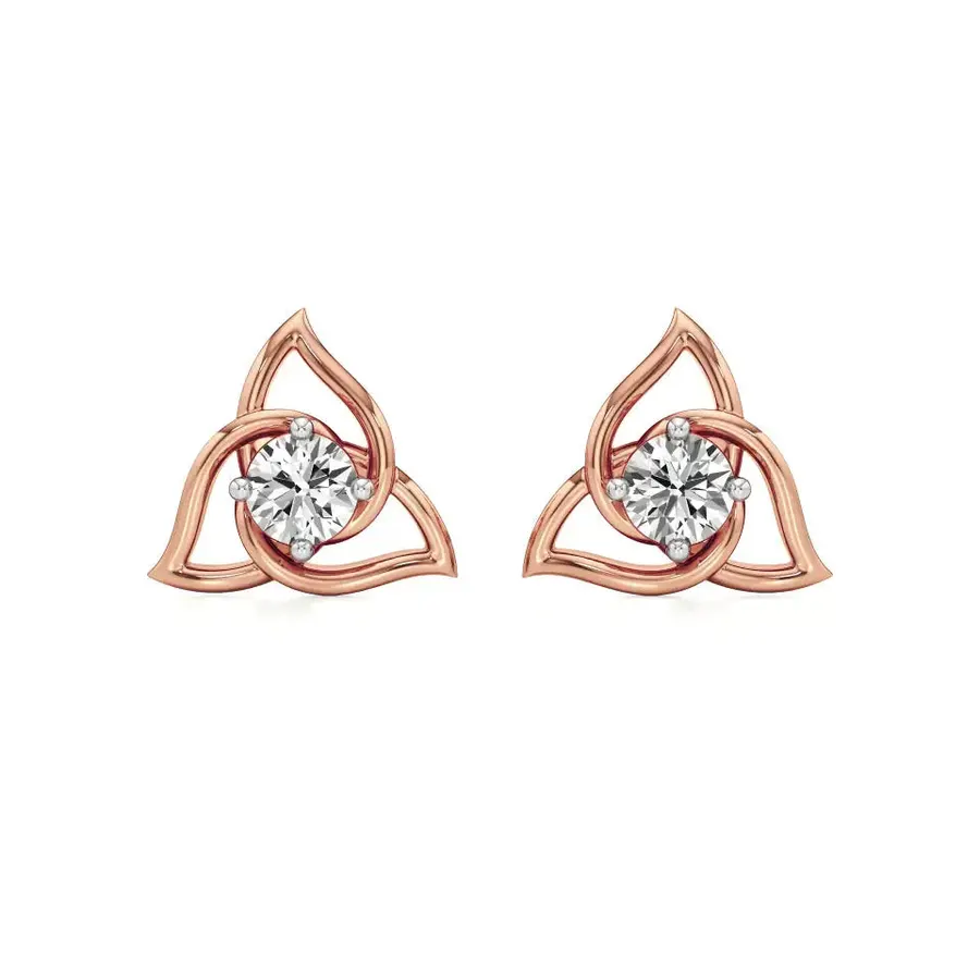 Firn Round Solitaire Earrings, 0.33 ct