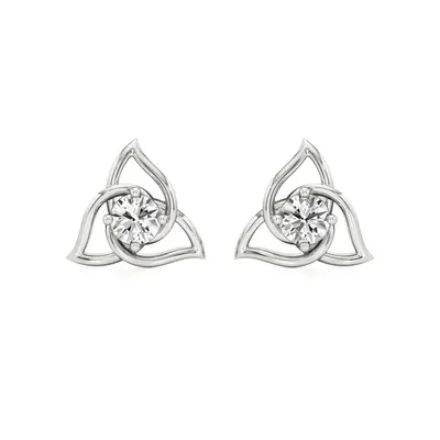 Firn Round Solitaire Earrings, 0.33 ct