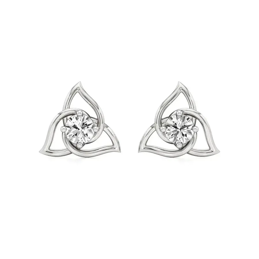 Firn Round Solitaire Earrings, 0.33 ct