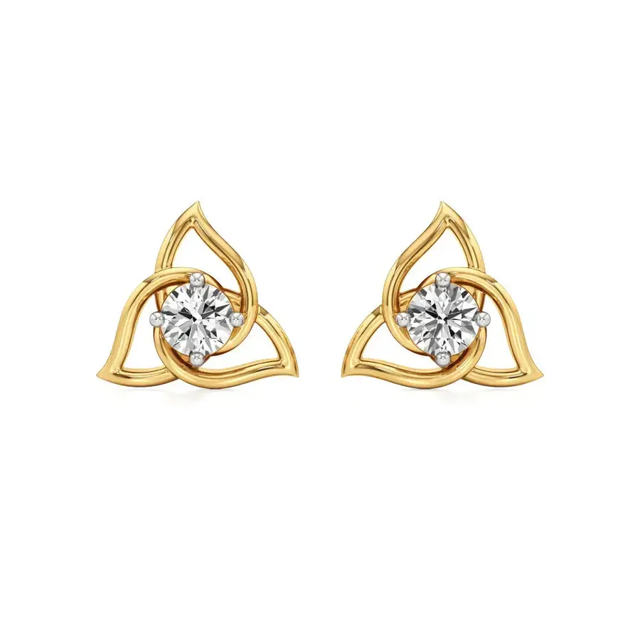 Firn Round Solitaire Earrings, 0.33 ct