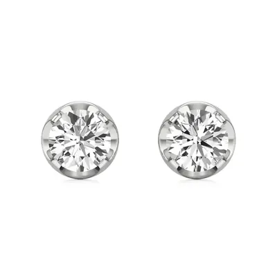 Firn Round Solitaire Earrings, 0.5 ct