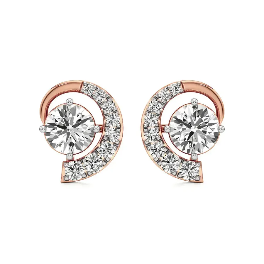 Firn Pear Cluster Stud Earrings