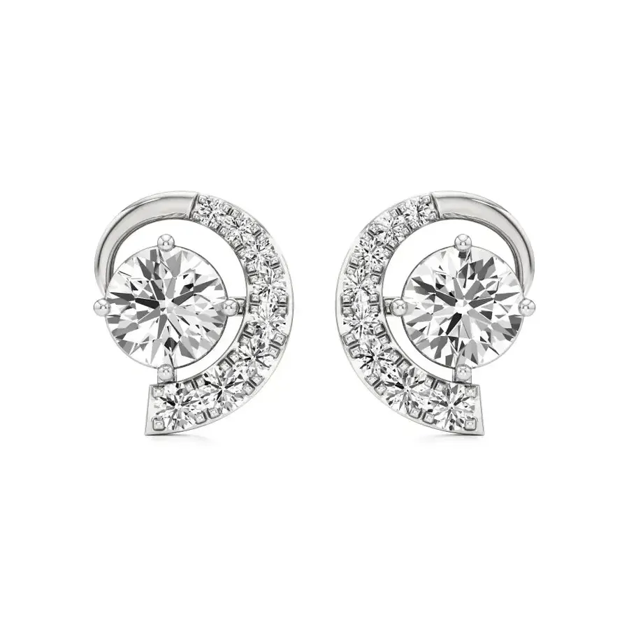 Firn Pear Cluster Stud Earrings