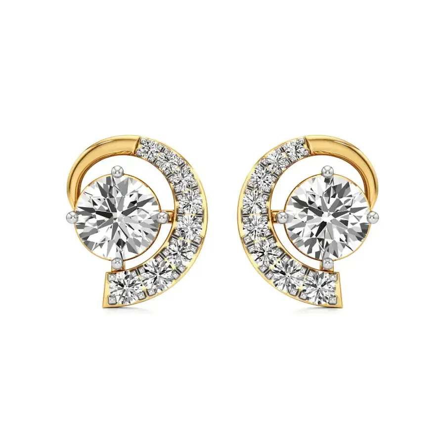 Firn Pear Cluster Stud Earrings