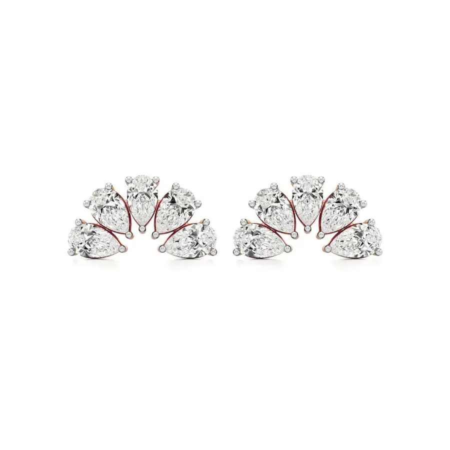 Firn Marquise Swirl Stud Earrings
