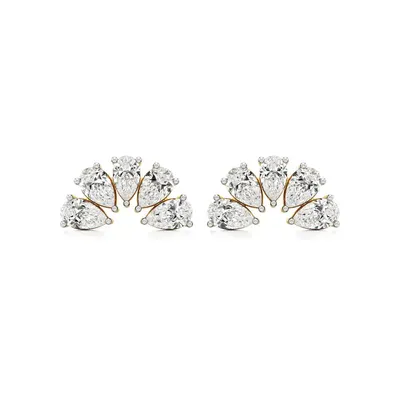 Firn Marquise Swirl Stud Earrings