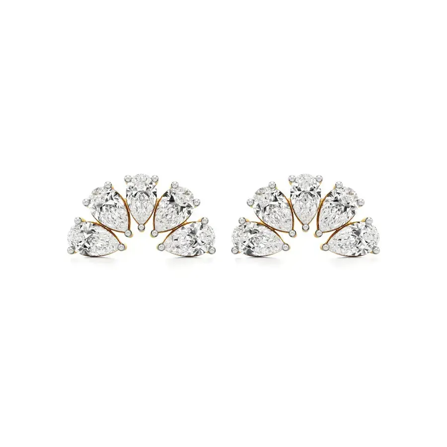 Firn Marquise Swirl Stud Earrings