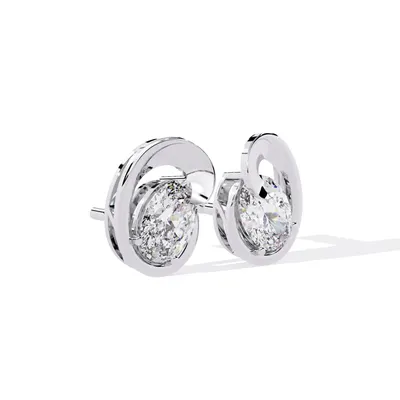 Firn Oval Stud Earrings