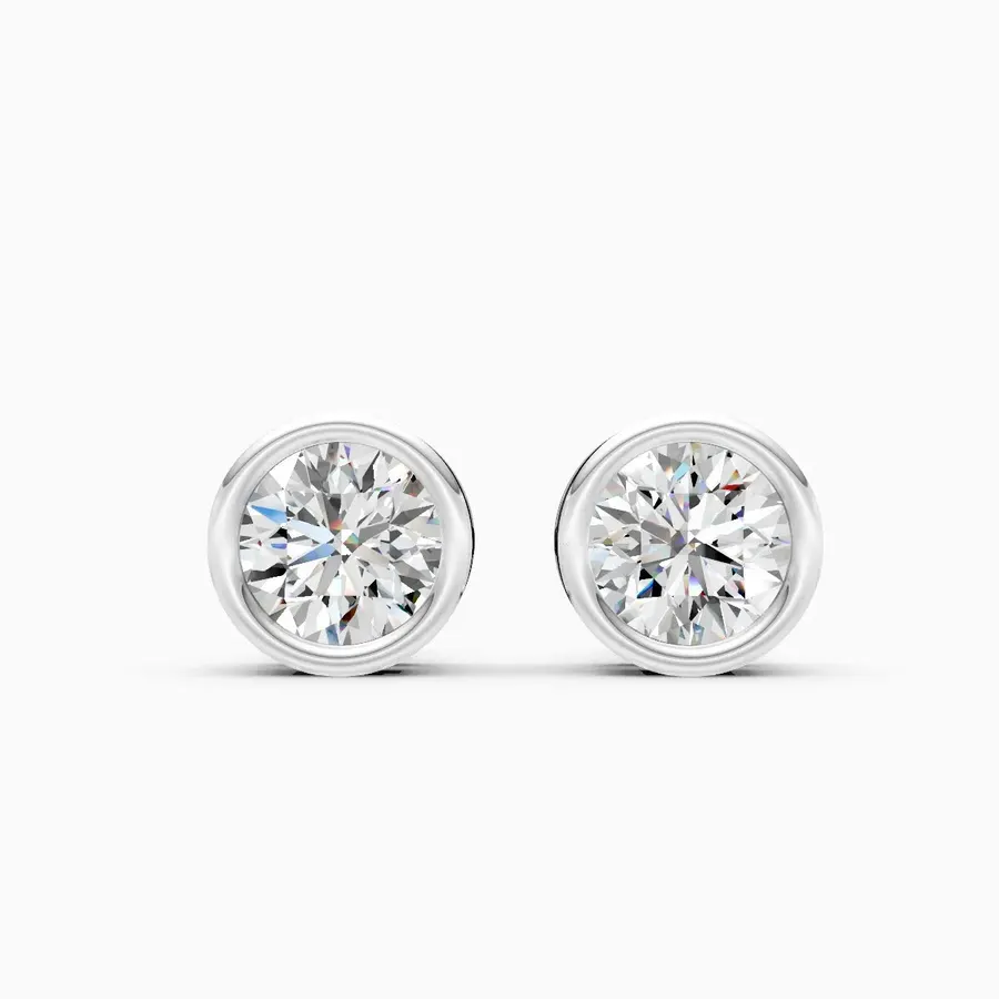 Firn Solitaire Stud Earrings, 1.2 ct