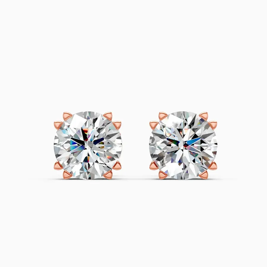 Firn Solitaire Stud Earrings, 2.52 ct