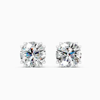 Firn Solitaire Stud Earrings, 2.52 ct