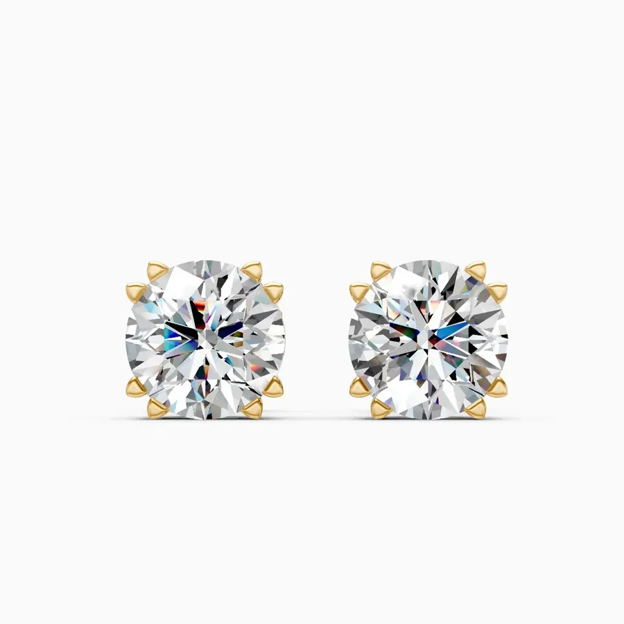Firn Solitaire Stud Earrings, 2.52 ct