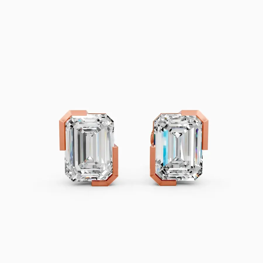 Firn Solitaire Stud Earrings, 2 ct