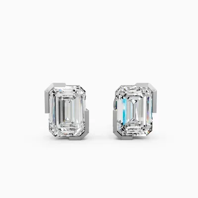 Firn Solitaire Stud Earrings, 2 ct