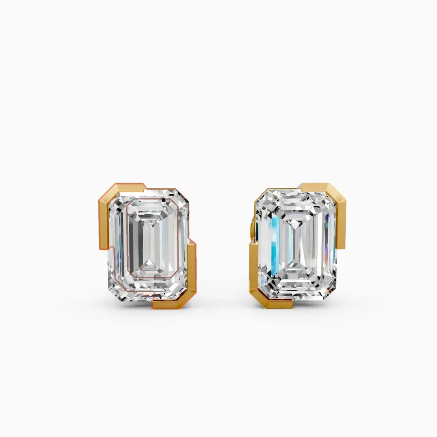 Firn Solitaire Stud Earrings, 2 ct