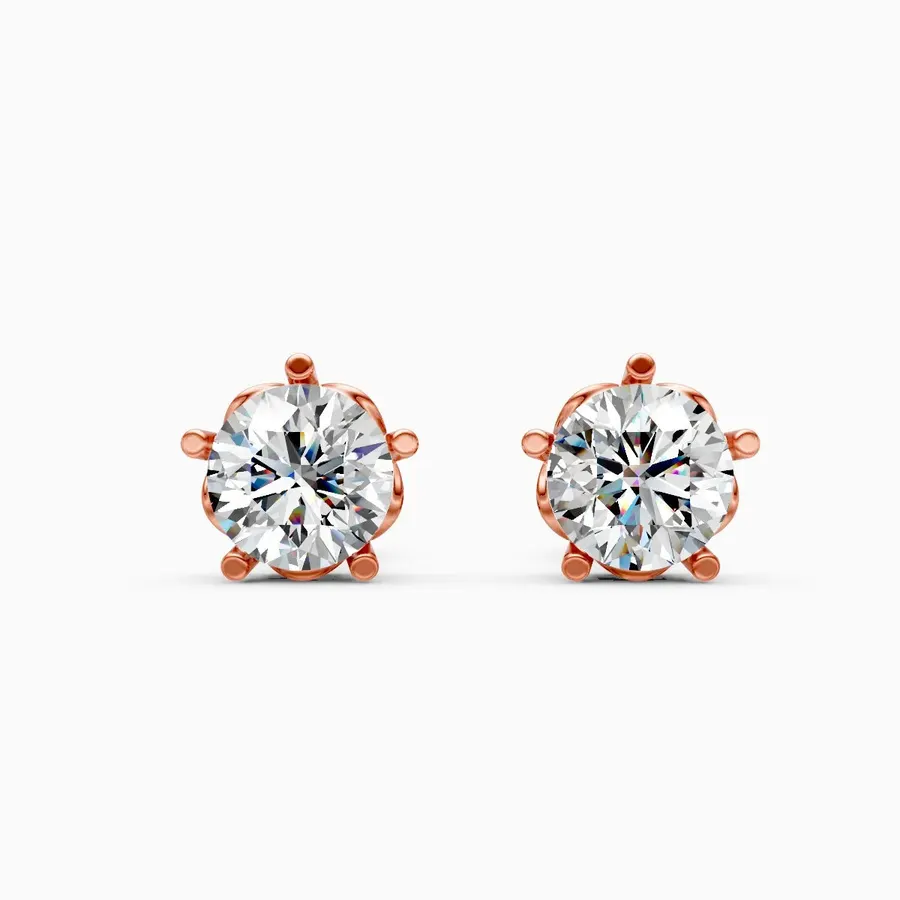Firn Solitaire Stud Earrings, 0.46 ct
