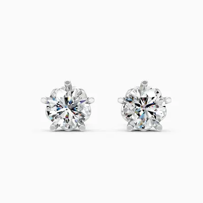 Firn Solitaire Stud Earrings, 0.46 ct