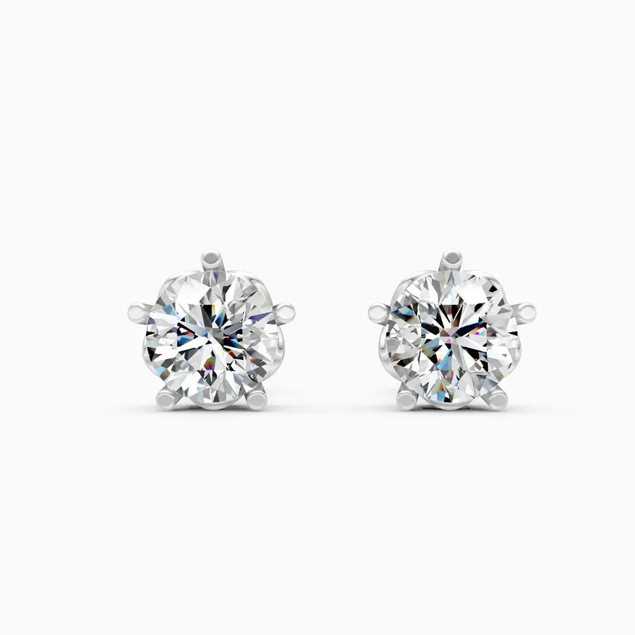 Firn Solitaire Stud Earrings, 0.46 ct