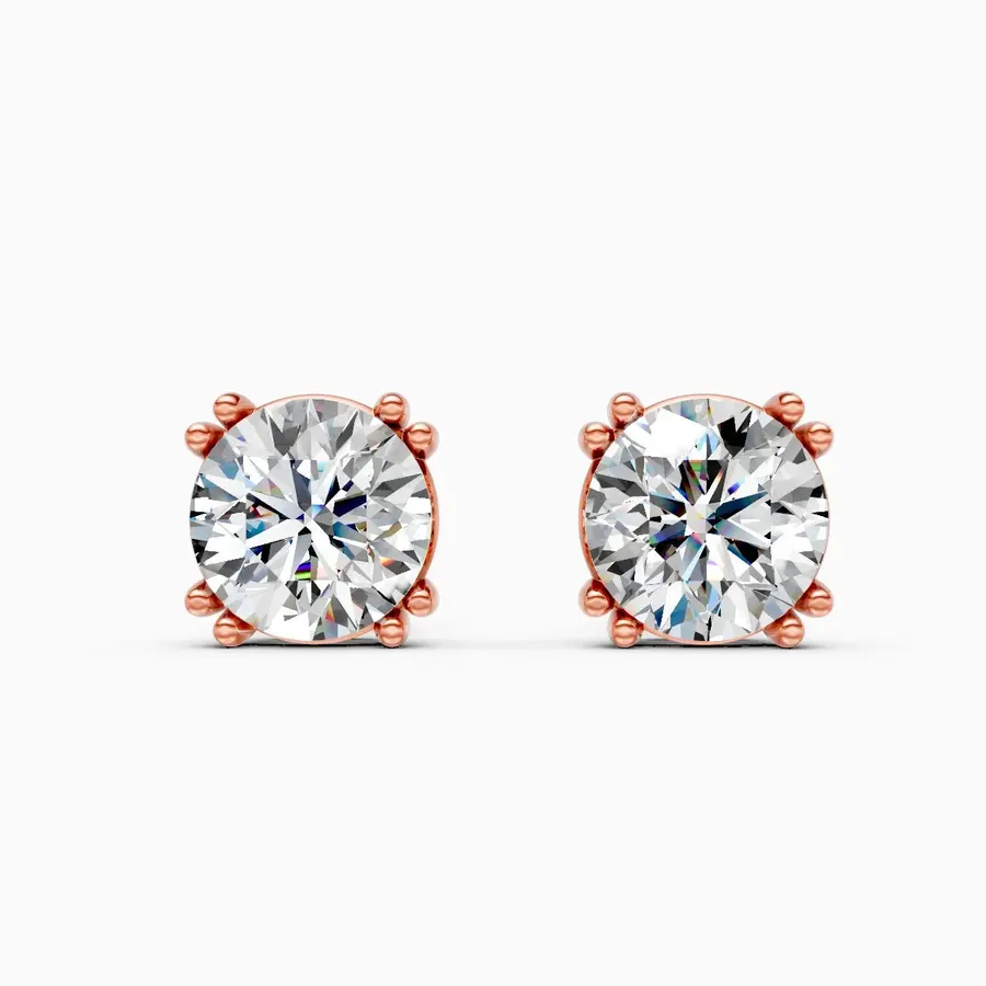 Firn Solitaire Stud Earrings, 1.06 ct