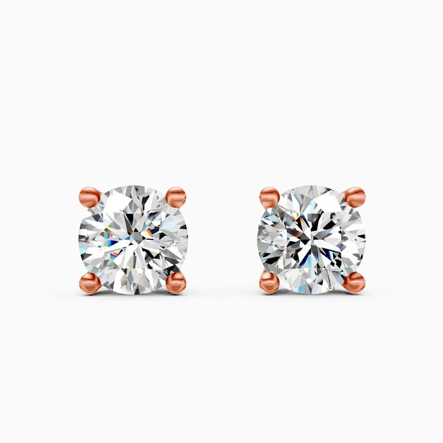 Firn Solitaire Stud Earrings, 2.05 ct