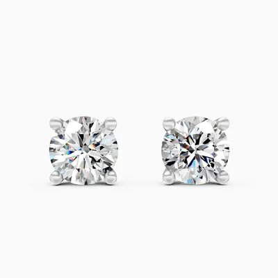 Firn Solitaire Stud Earrings, 2.05 ct