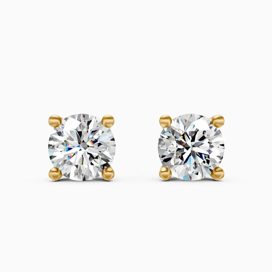 Firn Solitaire Stud Earrings, 2.05 ct