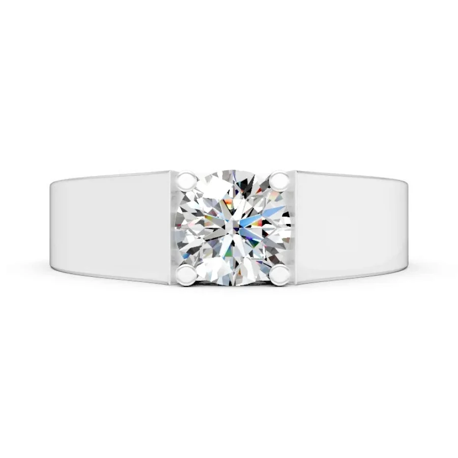 Bar set men's ring