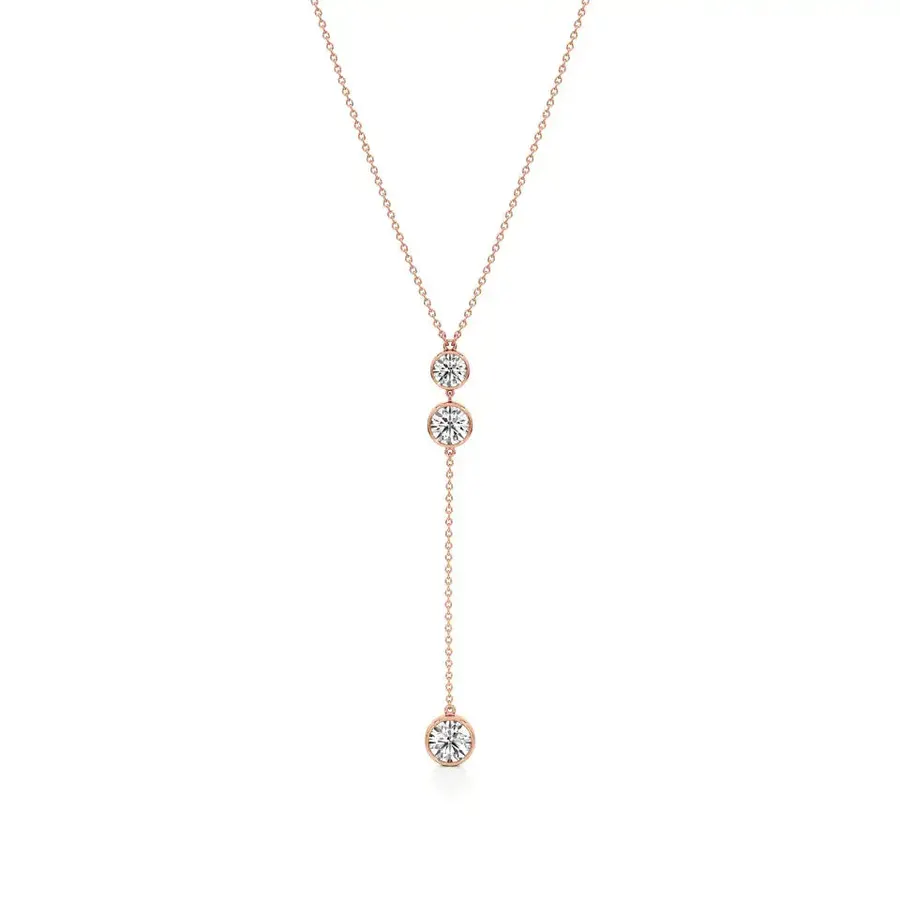 Firn Round Bezel Halo Necklace