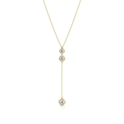 Firn Round Bezel Halo Necklace