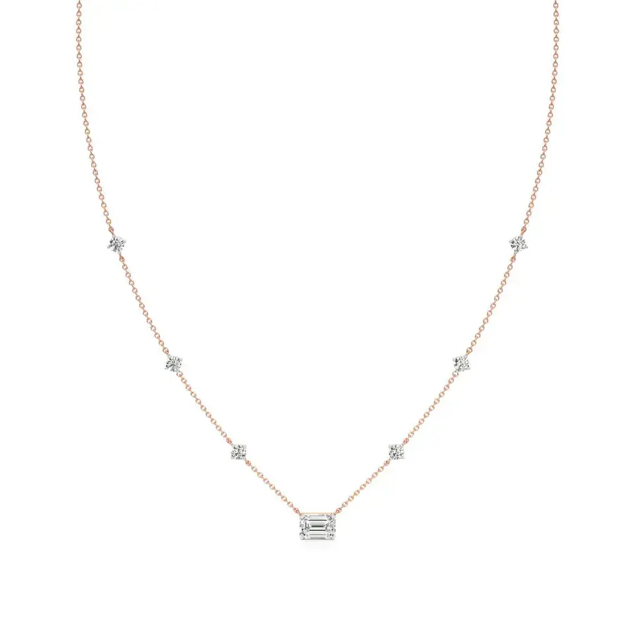 Firn Emerald Solitaire Necklace