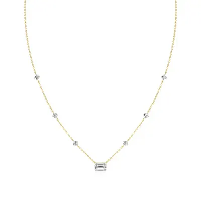Firn Emerald Solitaire Necklace