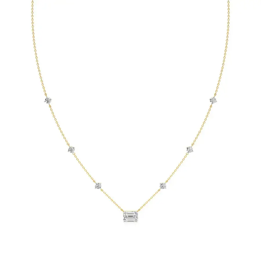 Firn Emerald Solitaire Necklace