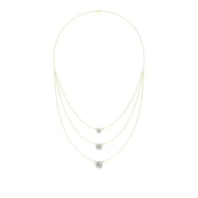 Rime Round Chain Halo Necklace