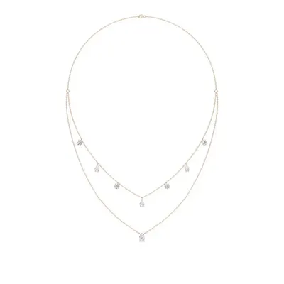 Firn Round Halo Necklace, 2.4 ct