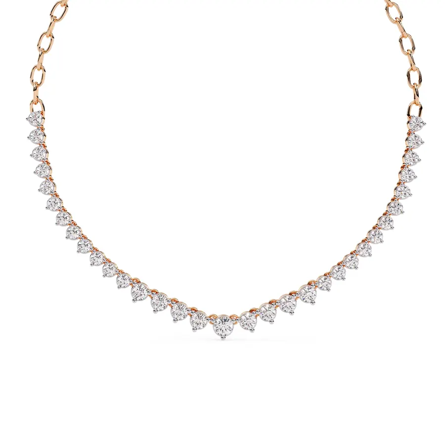 Firn Round Curved Necklace, 1.29 ct