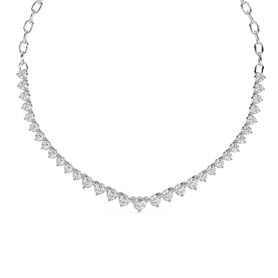 Firn Round Curved Necklace, 1.29 ct