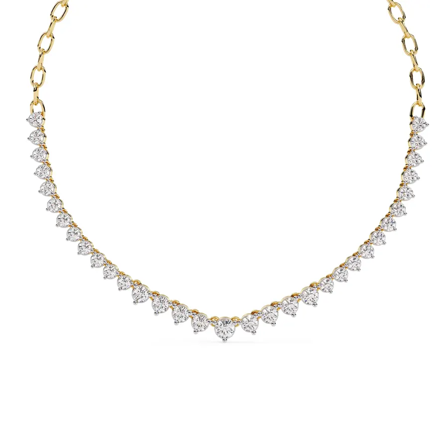 Firn Round Curved Necklace, 1.29 ct