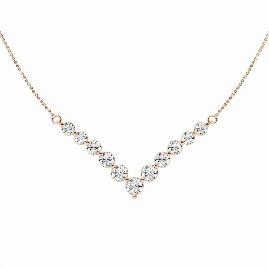 Firn Round Chevron Necklace